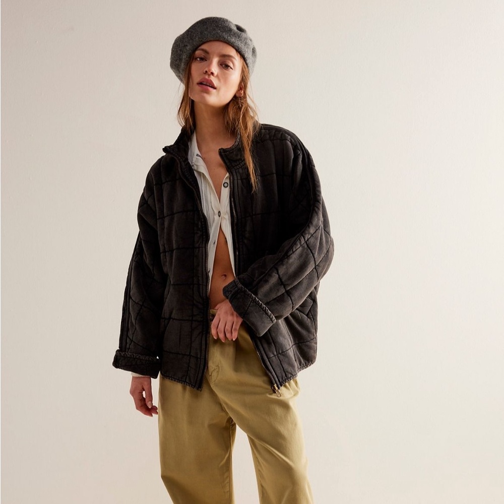 Free People Dolman quilted knit jacket